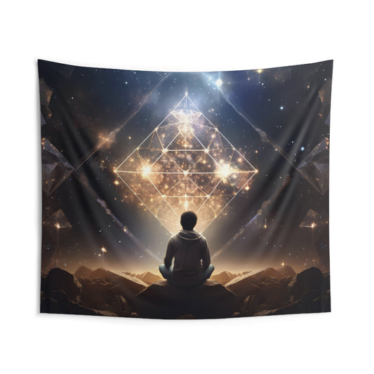 Starry Wisdom of Crystals Tapestry