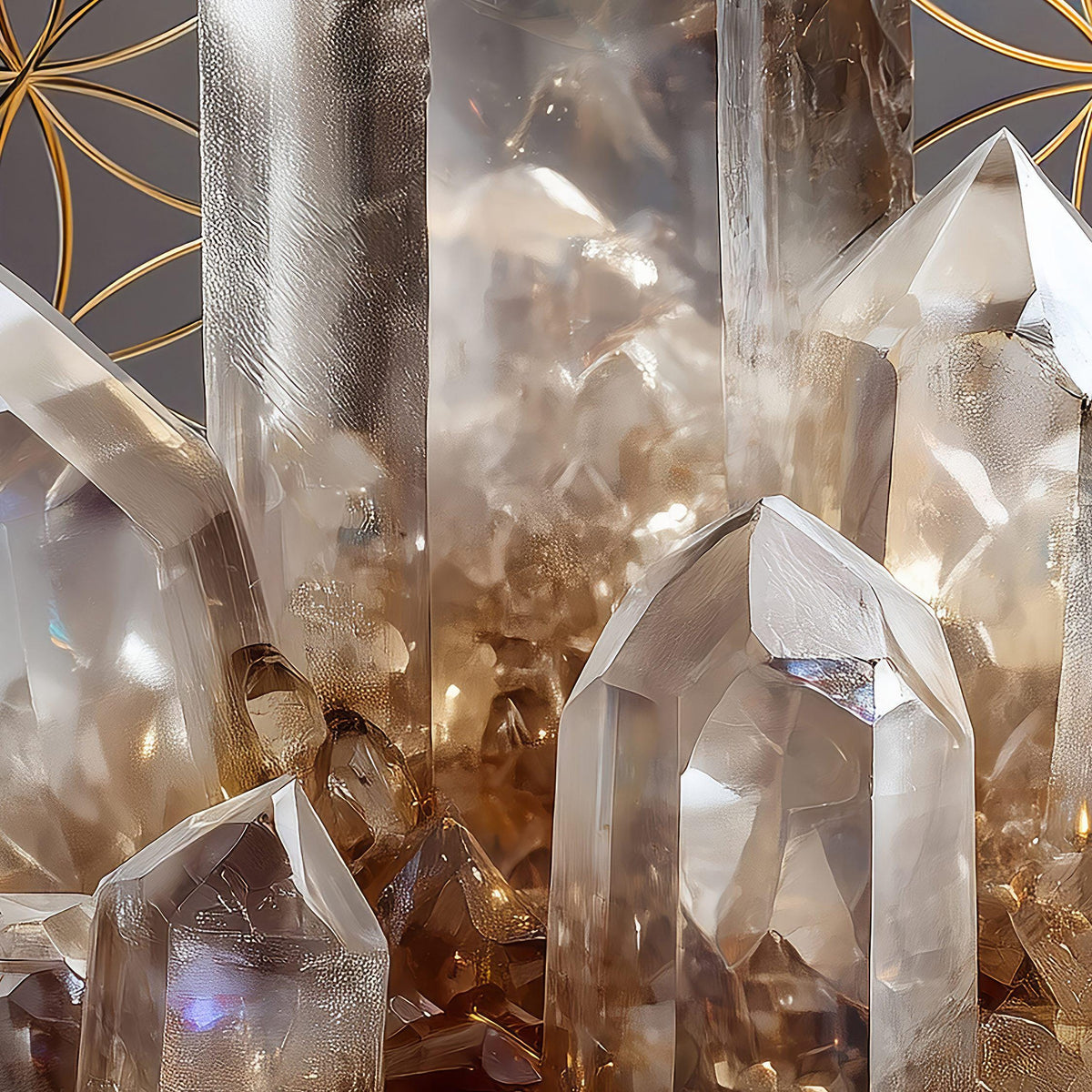 Close-up detail of the Clear Quartz print