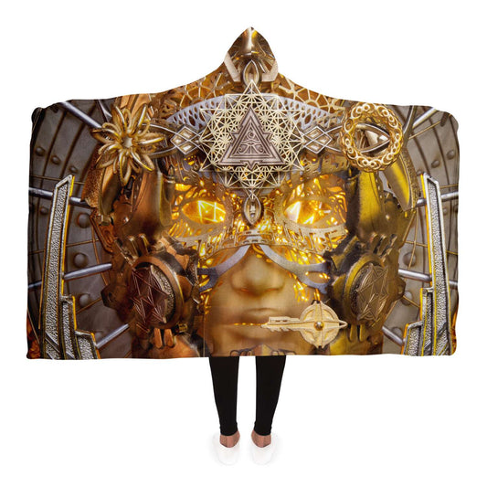 Open Ancient Eyes-  Hooded Blanket - By Light Wizard