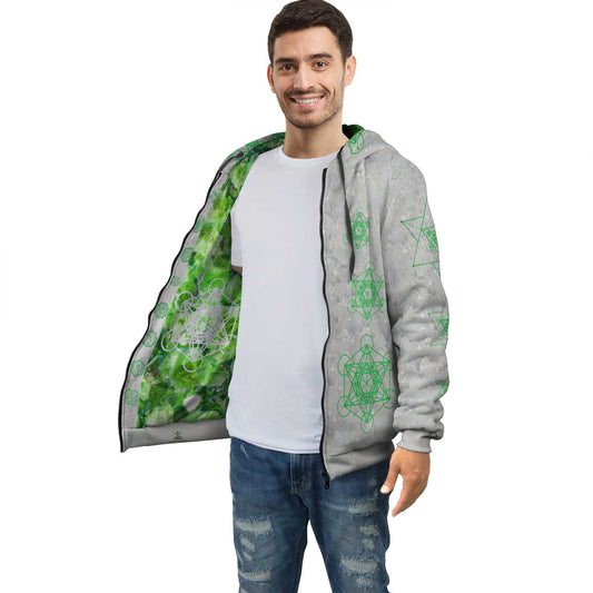 Metatrons jade crystalline dream inside and outside printed hoodie - By Jester Featherman