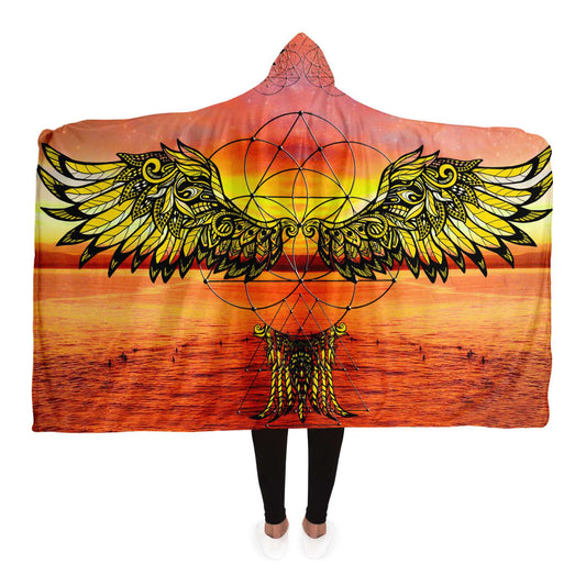 Sunset Phoenix - Hooded Blanket - By Jester Featherman