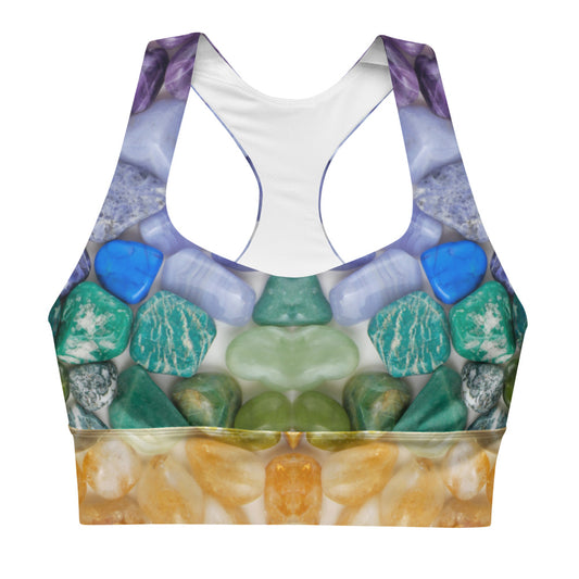 Tumbled Stones - Longline sports bra / Yoga Top