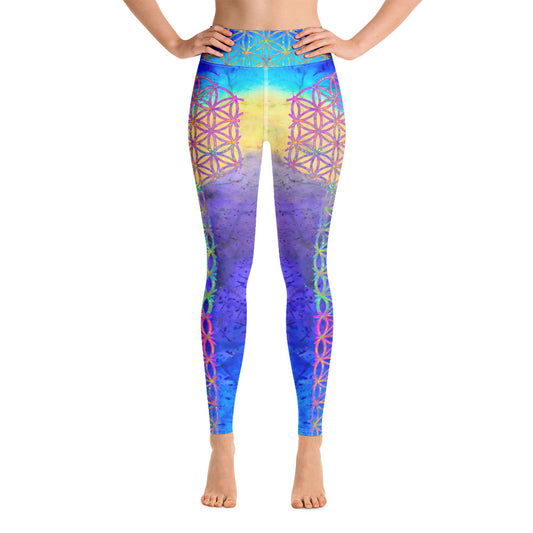 Antahkarana Labradorite rainbow bridge  - Yoga Leggings - By Jester Featherman