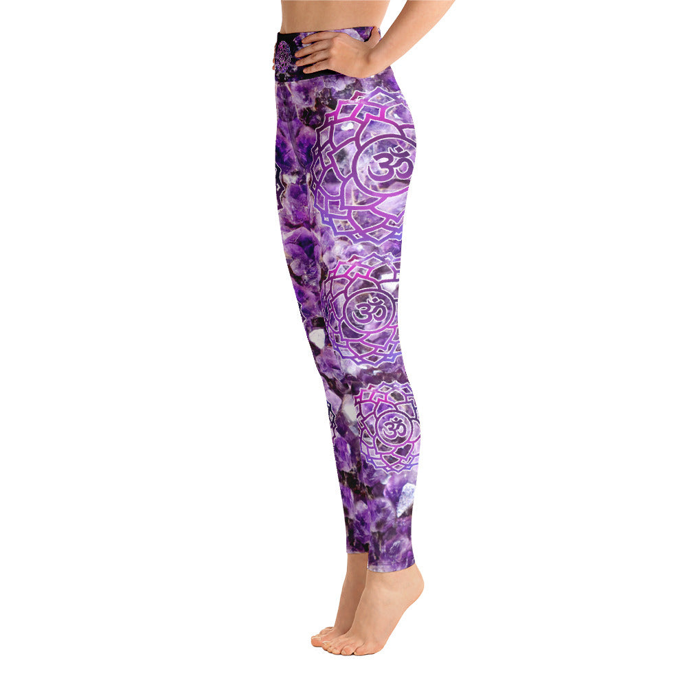 Amethyst Crown Chakra Yoga Leggings - By Jester Featherman