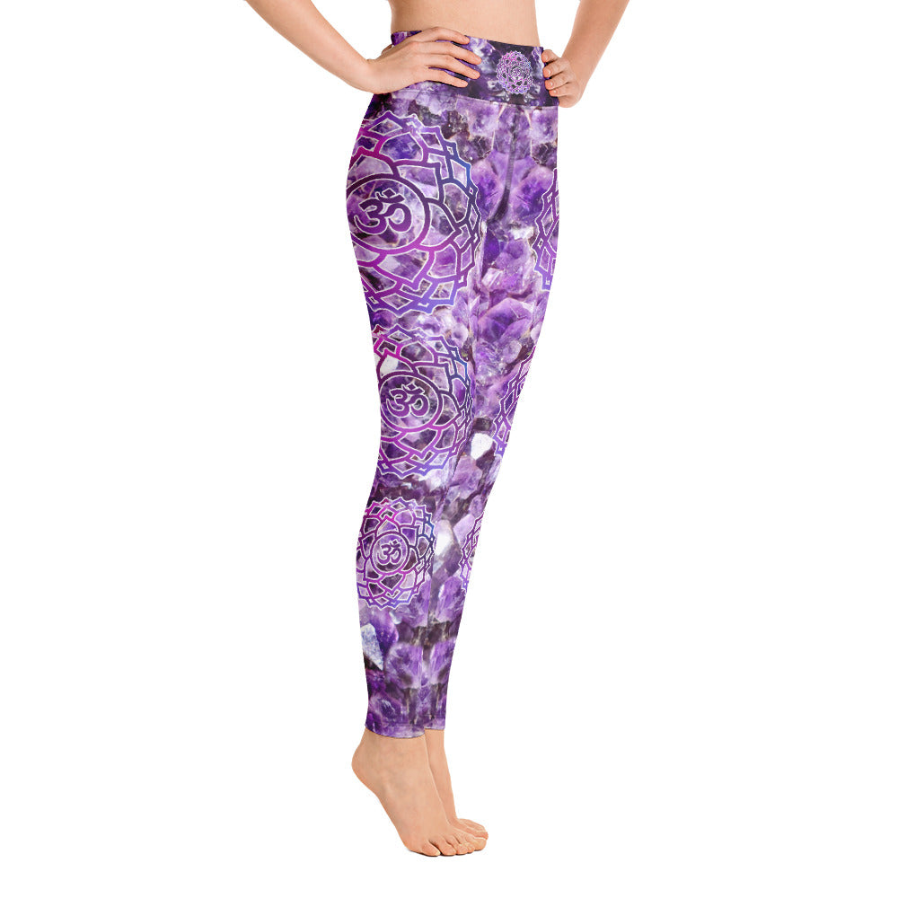 Amethyst Crown Chakra Yoga Leggings - By Jester Featherman