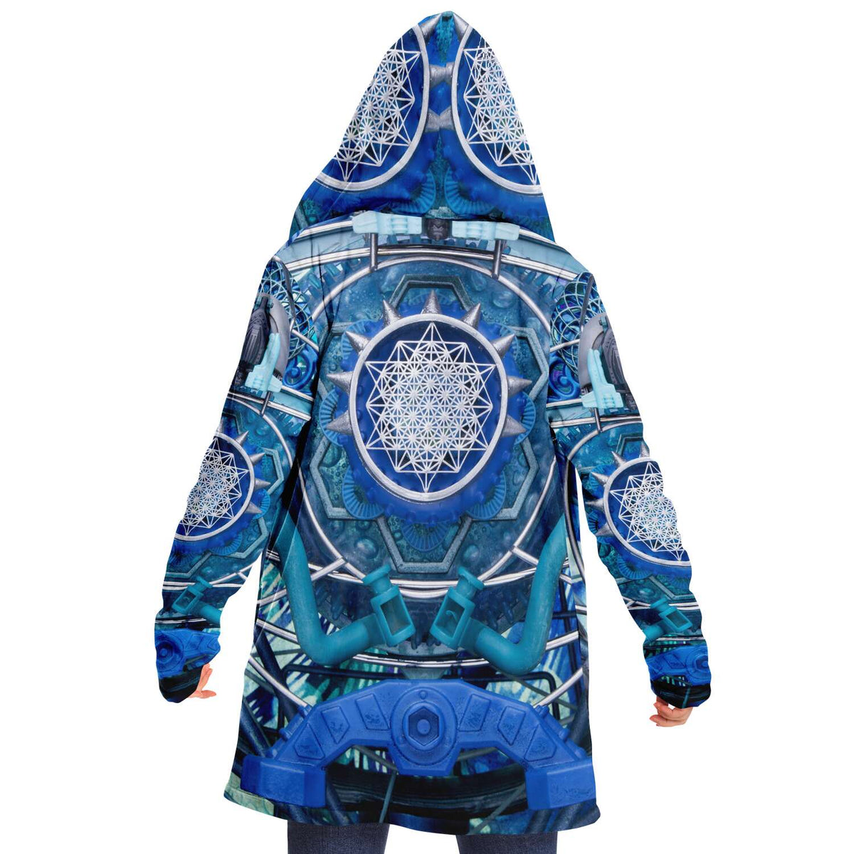 Water Dragon - Hooded Fleece Cloak - By Light Wizard