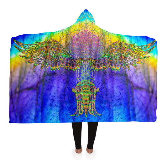Rainbow being - Hooded Blanket - By Jester Featherman