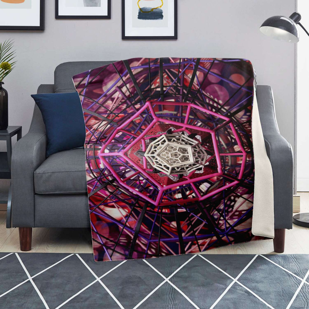 Pinktagon - Premium Throw Blanket - By Light Wizard