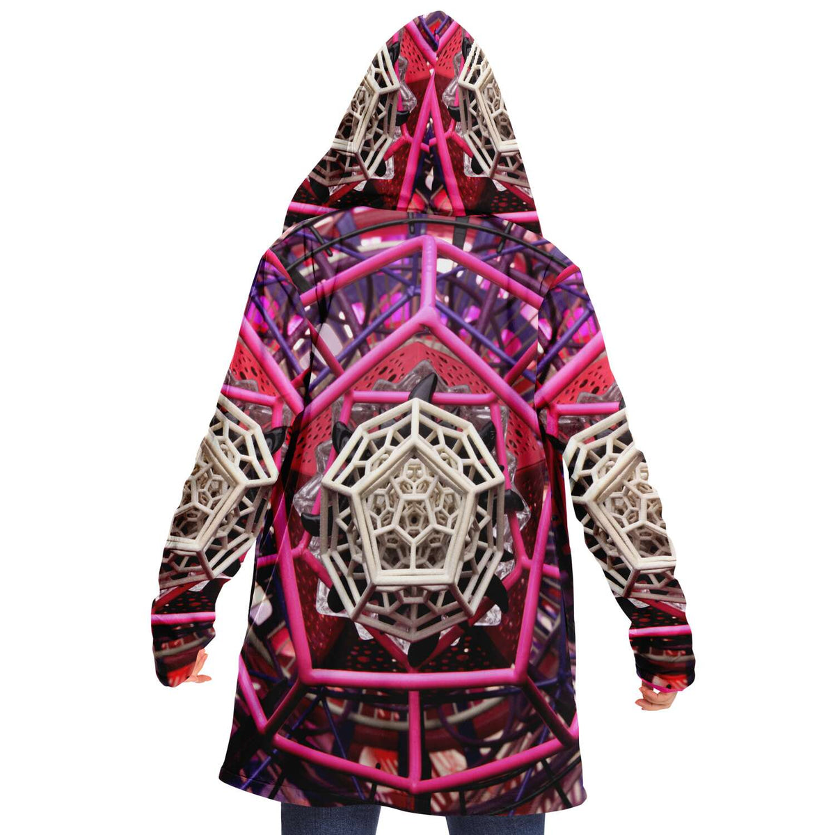 Pinktagon - Hooded fleece Cloak - By Light Wizard